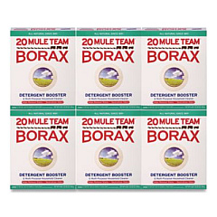 Dial 20 Mule Team Borax All Laundry Booster, Powder, 4 lb Box, 6 Boxes/Carton (00201)