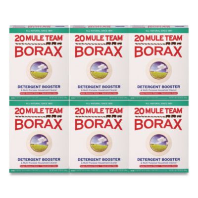 Dial 20 Mule Team Borax All Laundry Booster, Powder, 4 lb Box, 6 Boxes/Carton (00201)
