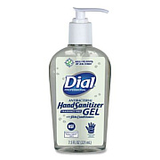 Dial Professional Antibacterial with Moisturizers Gel Hand Sanitizer, 7.5 oz Pump Bottle, Fragrance-Free (01585EA)