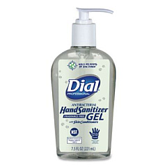 Dial Professional Antibacterial with Moisturizers Gel Hand Sanitizer, 7.5 oz Pump Bottle, Fragrance-Free (01585EA)