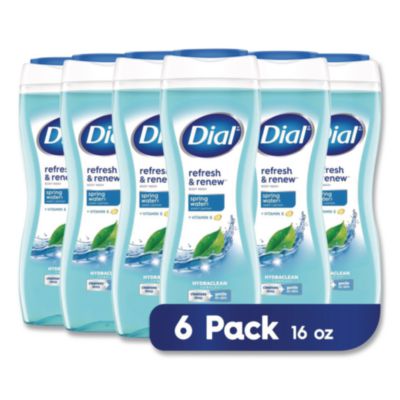 Dial Body Wash, Spring Water Scent, 16 oz, 6/Carton (02653)