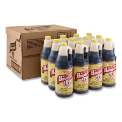 Kitchen Bouquet Browning and Seasoning Sauce, Savory, 32 oz Bottle, 12/Carton (05102CT)