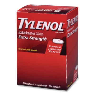 Tylenol Extra Strength Caplets, Two-Pack, 30/Box (64478)
