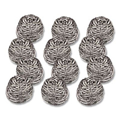 Scotch-Brite Stainless Steel Scrubber, Silver, 12/Carton (19084)