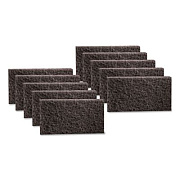 3M Doodlebug Hi-Pro Utility Pad, 4.62 x 10, Black, 10/Box (8550PK)