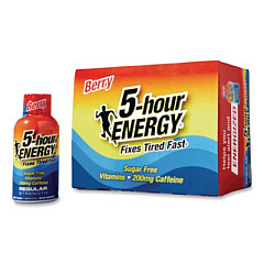 5-hour ENERGY Energy Drink, Berry, 1.93oz Bottle, 12/Pack (SN500181)