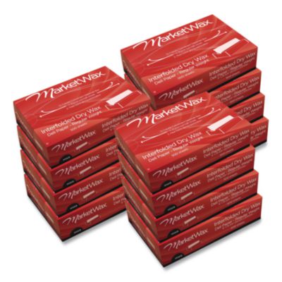 Bagcraft MarketWax Interfolded Dry Wax Deli Paper, 10.75 x 8, White, 500/Box, 12 Boxes/Carton (011008)