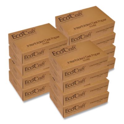 Bagcraft EcoCraft Interfolded Soy Wax Deli Sheets, 8 x 10.75, 500/Box, 12 Boxes/Carton (016008)