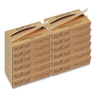 Bagcraft EcoCraft Interfolded Soy Wax Deli Sheets, 10 x 10.75, 500 Sheets/Box, 12 Boxes/Carton (016010)