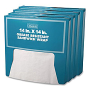 Bagcraft Grease-Resistant Paper Wraps and Liners, 14 x 14, White, 1,000/Box,  4 Boxes/Carton (057014)