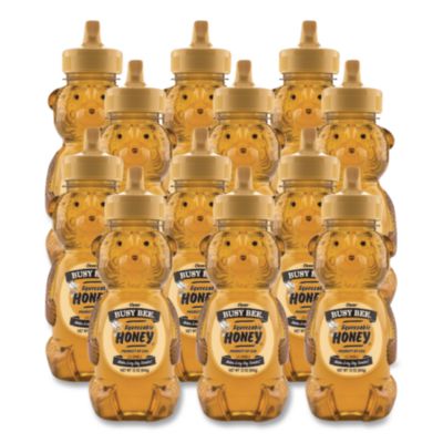 Busy Bee Clover Honey, 12 oz Bottle, 12/Carton (BB1002)