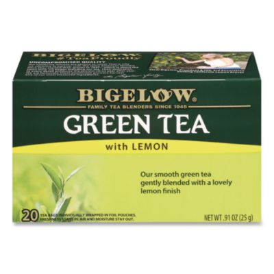 Bigelow Green Tea with Lemon, Lemon, 0.34 lbs, 28/Box (10346)