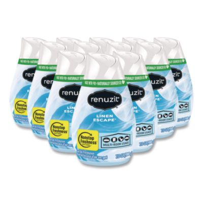 Renuzit Adjustables Air Fresheners, Linen Escape, 7 oz Cone, 12/Carton (63111CT)