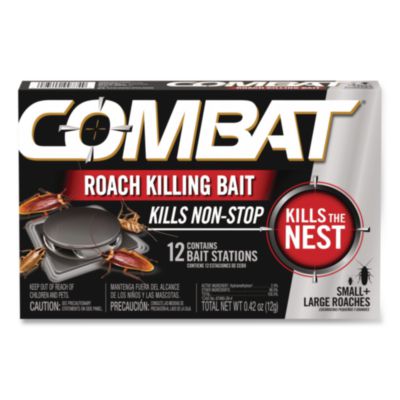 Combat Roach Bait Insecticide, for Small and Large Roaches, 0.42 oz, 12 Bait Stations (05701EA)