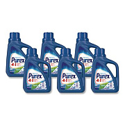 Purex Liquid Laundry Detergent, Mountain Breeze, 50 oz Bottle, 6/Carton (04784CT)
