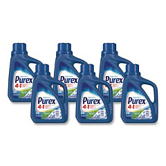 Purex Liquid Laundry Detergent, Mountain Breeze, 50 oz Bottle, 6/Carton (04784CT)