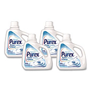 Purex Free and Clear Liquid HE Laundry Detergent, Unscented, 150 oz Bottle, 4/Carton (05020)