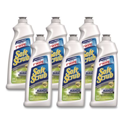 Soft Scrub Cleanser with Bleach Commercial 36 oz Bottle, 6/Carton (15519CT)
