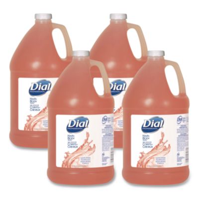 Dial Professional Hair + Body Wash, Neutral Scent, 1 gal, 4/Carton (03986)