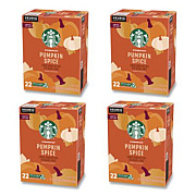 Starbucks Pumpkin Spice Coffee, K-Cups, 22/Box, 4 Boxes/Carton (12412028CT)