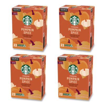 Starbucks Pumpkin Spice Coffee, K-Cups, 22/Box, 4 Boxes/Carton (12412028CT)