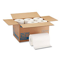 Georgia Pacific Professional SofPull Hardwound Paper Towel Roll, Nonperforated, 1-Ply, 9" x 400 ft, White, 6 Rolls/Carton (26610)