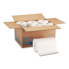 Georgia Pacific Professional SofPull Hardwound Paper Towel Roll, Nonperforated, 1-Ply, 9" x 400 ft, White, 6 Rolls/Carton (26610)