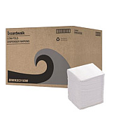 Boardwalk Low-Fold Dispenser Napkins, 1-Ply, 7 x 12, White, 400/Pack, 20 Packs//Carton (8316W)