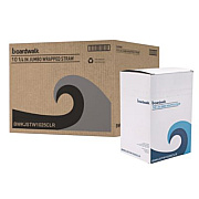Boardwalk Wrapped Giant Straws, 10.25", Polypropylene, Clear, 100/Pack, 10 Packs/Carton (JSTW1025CLR)