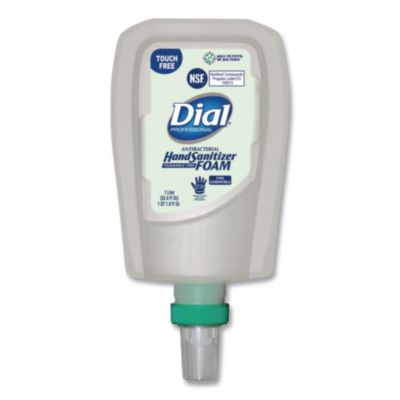Dial Professional Antibacterial Foaming Hand Sanitizer Refill for FIT Touch Free Dispenser, 1 L Bottle, Fragrance-Free (16694EA)