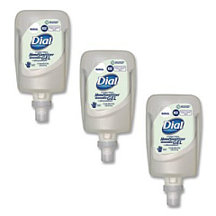 Dial Professional Antibacterial Gel Hand Sanitizer Refill for FIT Manual Dispenser, 1.2 L, Fragrance-Free, 3/Carton (16706)