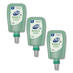 Dial Professional Basics Hypoallergenic Foaming Hand Wash Refill for FIT Touch Free Dispenser, Honeysuckle Scent, 1 L, 3/Carton (16722)