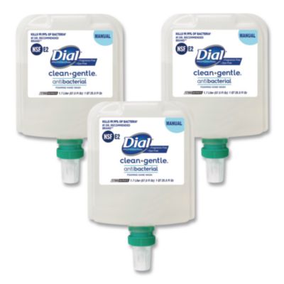 Dial Professional Clean+Gentle Antibacterial Foaming Hand Wash Refill for 1700 Dispenser, Fragrance-Free, 1.7 L, 3/Carton (32094)