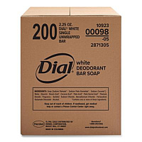 Dial Professional Antibacterial Deodorant Bar Soap, Clean Fresh Scent, 2.5 oz, 200/Carton (00098)