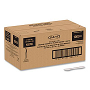 SOLO Style Setter Medium Weight Polypropylene Cutlery, Knife, Plastic, White, 1,000/Carton (K6OW)