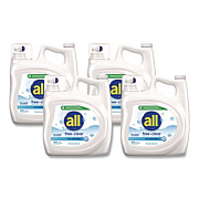All Ultra Free Clear HE Liquid Detergent, Unscented, 141 oz Bottle, 4/Carton (46159)