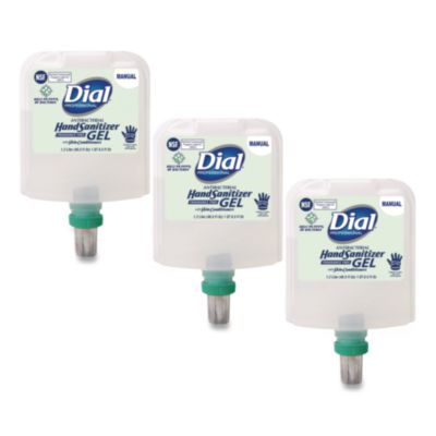 Dial Professional Antibacterial Foaming Hand Sanitizer Refill for Dial 1700 V Dispenser, 1.2 L, Fragrance Free, 3/Carton (19717CT)