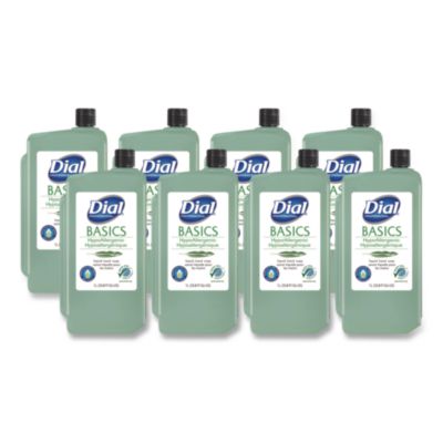 Dial Professional Basics MP Free Liquid Hand Soap Refill, Unscented, 1 L, 8/Carton (33821)