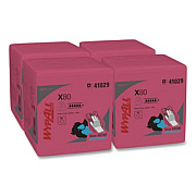 WypAll Power Clean X80 Heavy Duty Cloths, 12.5 x 12, Red, 50/Box, 4 Boxes/Carton (41029)