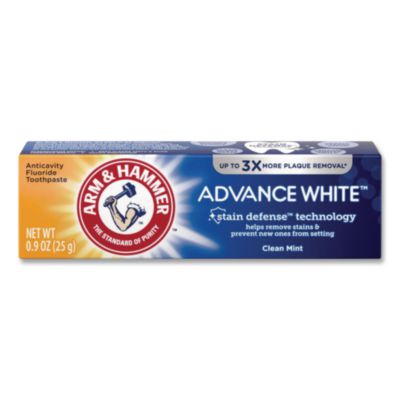 Arm & Hammer Advance White Toothpaste, Clean Mint, 0.9 oz Tube, 72/Carton (3320018600)