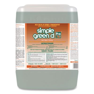 Simple Green d Pro 3 Plus Antibacterial Concentrate, Herbal Scent, 5 gal Pail (3301005)