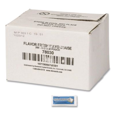 Flavor Fresh Condiment Packets, Mayonnaise, 0.32 oz Packet, 200/Carton (80005)