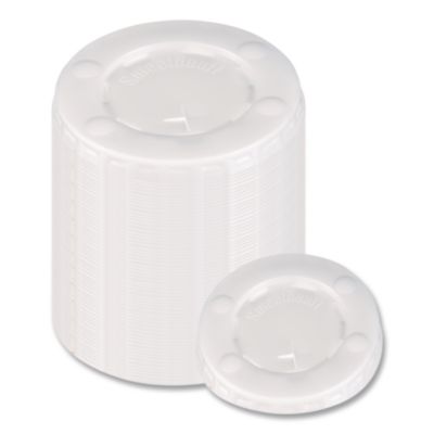 SOLO Straw-Slot Cold Cup Lids, Fits 10 oz Cold Cups, Plastic, Translucent, 2,000/Carton (L10BLN)