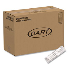 SOLO Reliance Mediumweight Cutlery Kit, Fork/Knife/Spoon, Plastic, White, 500/Carton (RSW7Z)