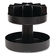 Mind Reader Supreme Lazy Suzan Condiment/Snack Organizer, 2 Compartments, 22.05 x 2.05 x 16.14, Black (SNACKCARBLK)