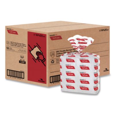 Cascades PRO Tuff-Job S400 DRC Wipers, Medium, 12 x 13, White, 60/Pack, 18 Pack/Carton (W420)