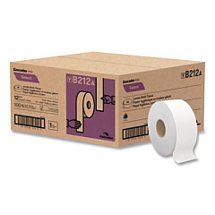Cascades PRO Select Jumbo Bath Tissue, Septic Safe, 1-Ply, 3.3" x 2,000 ft, White, 12 Rolls/Carton (B212)