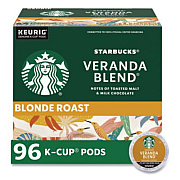 Starbucks Veranda Blend Coffee K-Cups, 24/Box, 4 Box/Carton (011111159CT)
