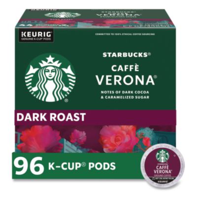 Starbucks Caffe Verona Coffee K-Cups Pack, 24/Box, 4 Boxes/Carton (011111160CT)