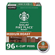 Starbucks Pike Place Decaf Coffee K-Cups, 96/Carton (011111161CT)